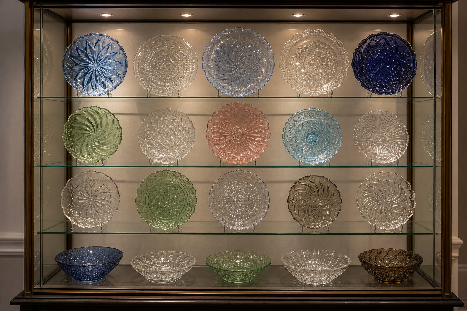 Tropical bird plate displayed on a wicker stand